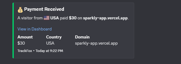 Discord alert example